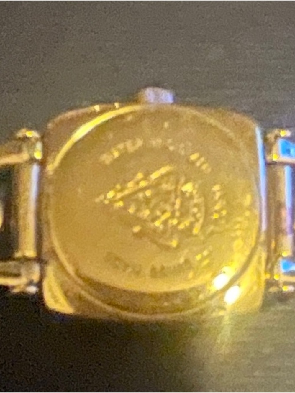 Gucci Vintage 6300L Gold-Tone Square Case Watch w Black Dial & Leather - Picture 5 of 6